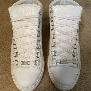 Balenciaga Men's Arena Leather High-Top Sneaker